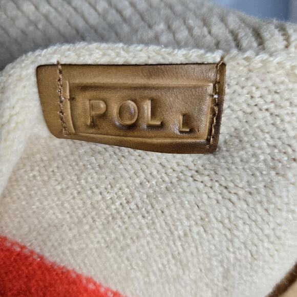 POL Striped Oversized Pullover Cowlneck Knit Sweater Size L NWOT Long Sleeves - Picture 3 of 4